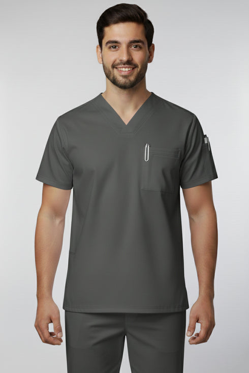 Men's 3-Pocket V-Neck Scrub
